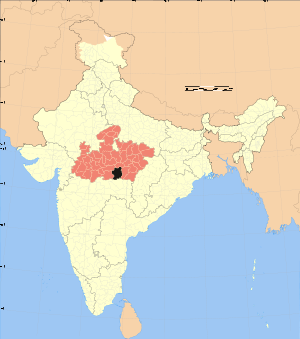 Madhya Pradesh district location map Chhindwara.svg