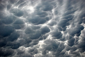 Mammatus clouds in San Antonio, Texas, 2009