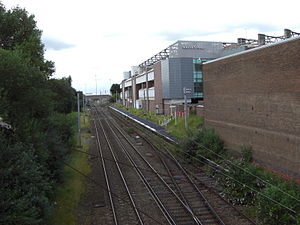 Manchester Halt Rail Station, next to Old Trafford