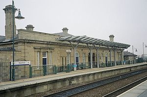 The station building from platform 2