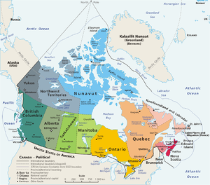 Map of Canada (geopolitical)