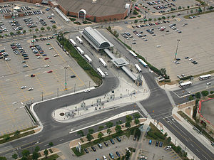 Mississauga City Centre Transit Terminal aerial view, 2006.jpg