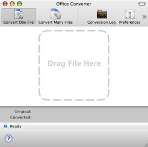 The single file converter window.