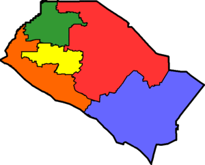 Map of Orange County's Supervisorial Districts