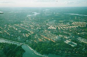 Aerial view of Östermalm