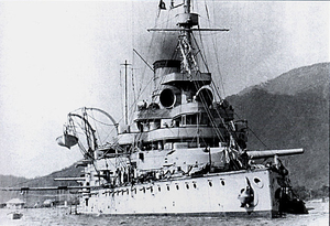 SMS Wien at anchor in Cattaro.
