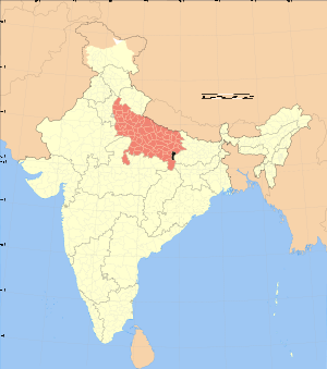 Uttar Pradesh district location map Chandauli.svg