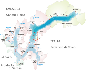 Map of Lake Lugano