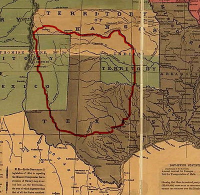 An Osage The boundaries of Comancheria -- the Comanche homeland.