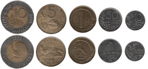 Set of Finnish coins