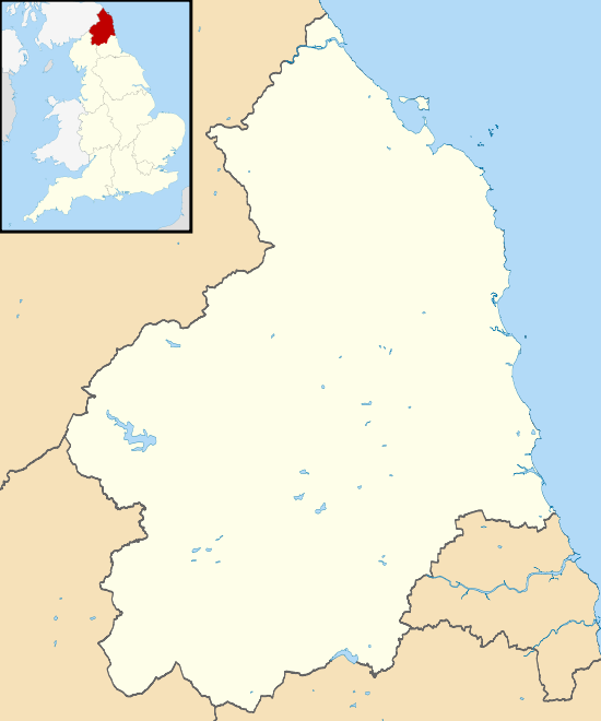 Maps of castles in England by county is located in Northumberland