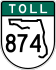 State Road 874 marker