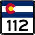State Highway 112 marker