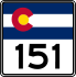 State Highway 151 marker