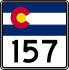 State Highway 157 marker