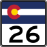 State Highway 26 marker