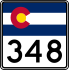 State Highway 348 marker