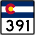 State Highway 391 marker