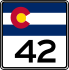 State Highway 42 marker