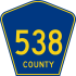 County Route 538 marker