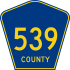 County Route 539 marker