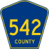County Route 542 marker