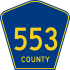 County Route 553 marker