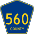 County Route 560 marker