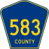 County Route 583 marker