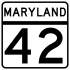 Maryland Route 42 marker