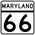 Maryland Route 66 marker