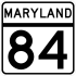 Maryland Route 84 marker