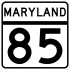 Maryland Route 85 marker