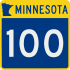 Trunk Highway 100 marker