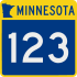 Trunk Highway 123 marker