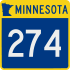 Trunk Highway 274 marker