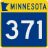 Trunk Highway 371 marker