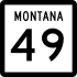 Montana Highway 49 marker
