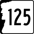 New Hampshire Route 125 marker