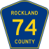 County Route 74 marker