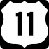 U.S. Route 11 marker