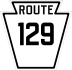 PA Route 129 marker