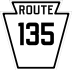 PA Route 135 marker