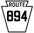 PA Route 894 marker