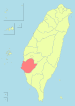 Location of Tainan in Taiwan