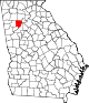 State map highlighting Cobb County