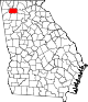 State map highlighting Gordon County