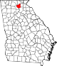 State map highlighting Lumpkin County