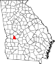 State map highlighting Schley County