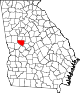 State map highlighting Upson County
